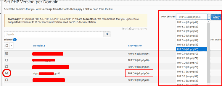 Mengganti Versi PHP per Domain/ Subdomain Berbeda