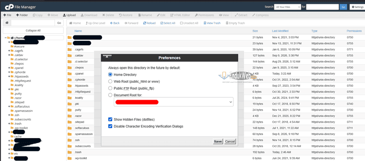 cara menggunakan File Manager cPanel 